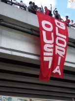 Oust Gloria banner at the Ortigas flyover
